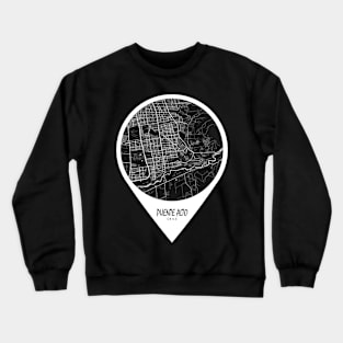 Puente Alto, Chile City Map - Travel Pin Crewneck Sweatshirt